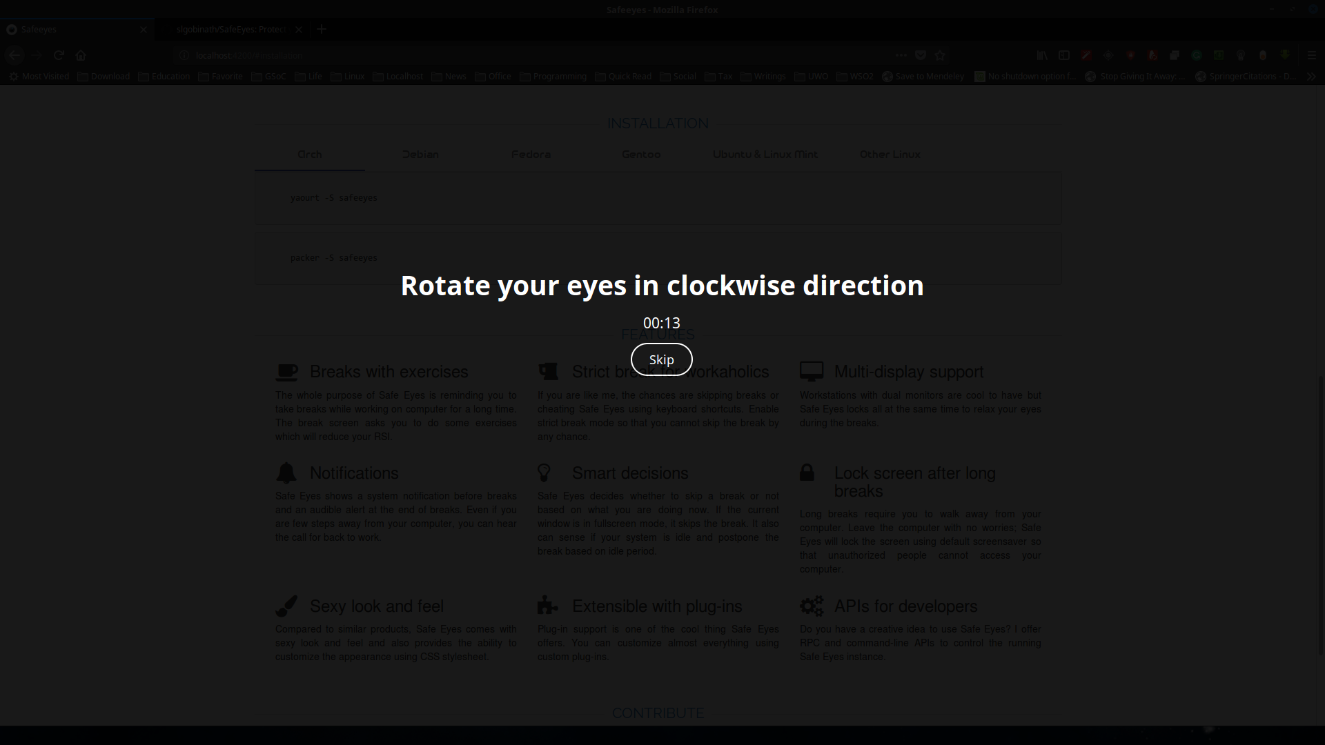 SafeEyes Screenshot 1
