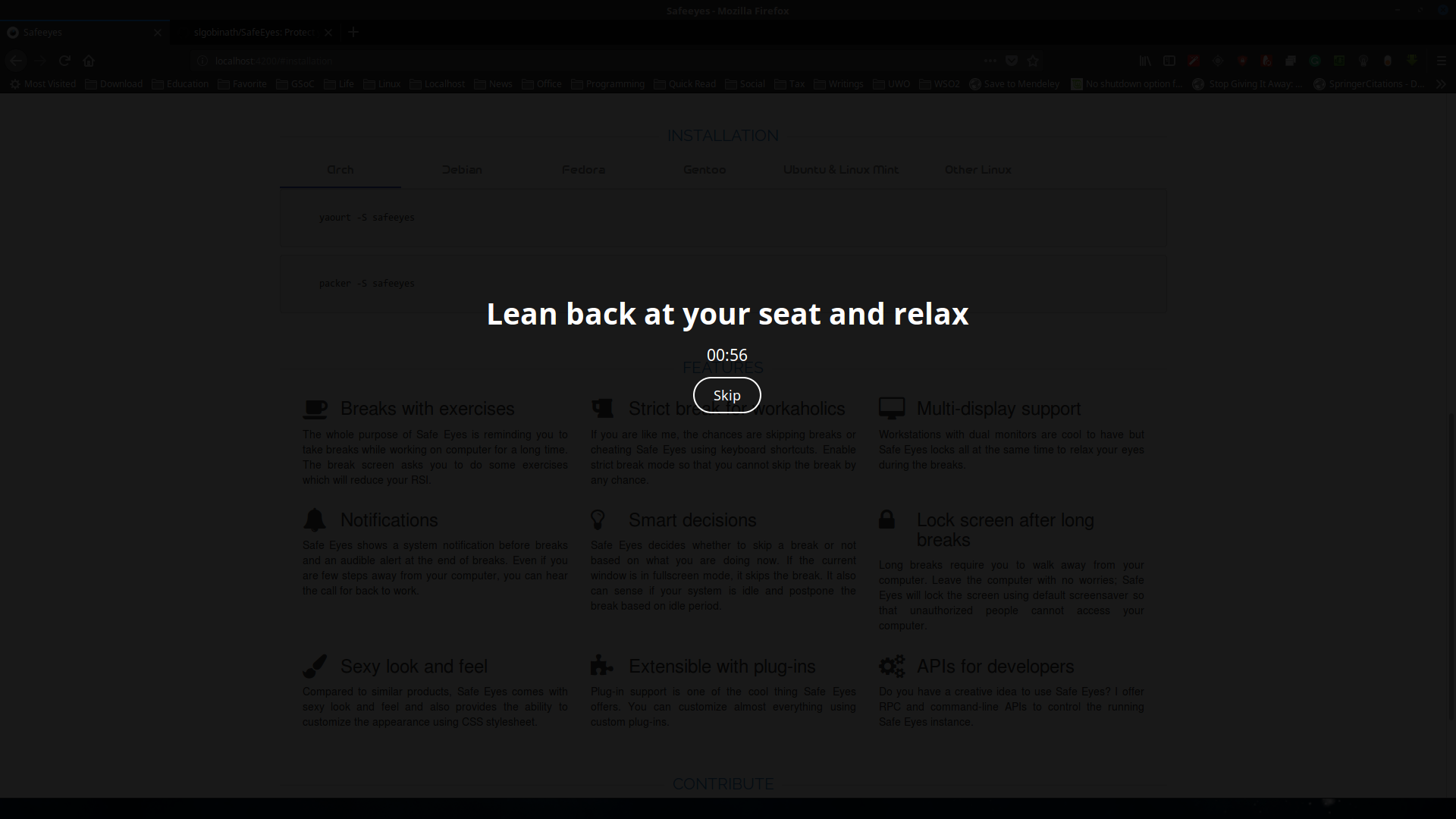 SafeEyes Screenshot 2
