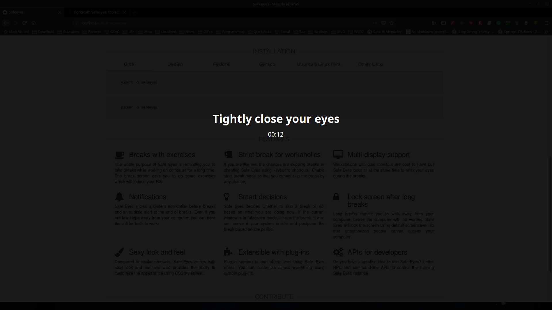 SafeEyes Screenshot 3